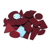 Burgandy Mixed Shapes Acrylic Sew-on Mirror For Dance Costume WholesaleRhinestone